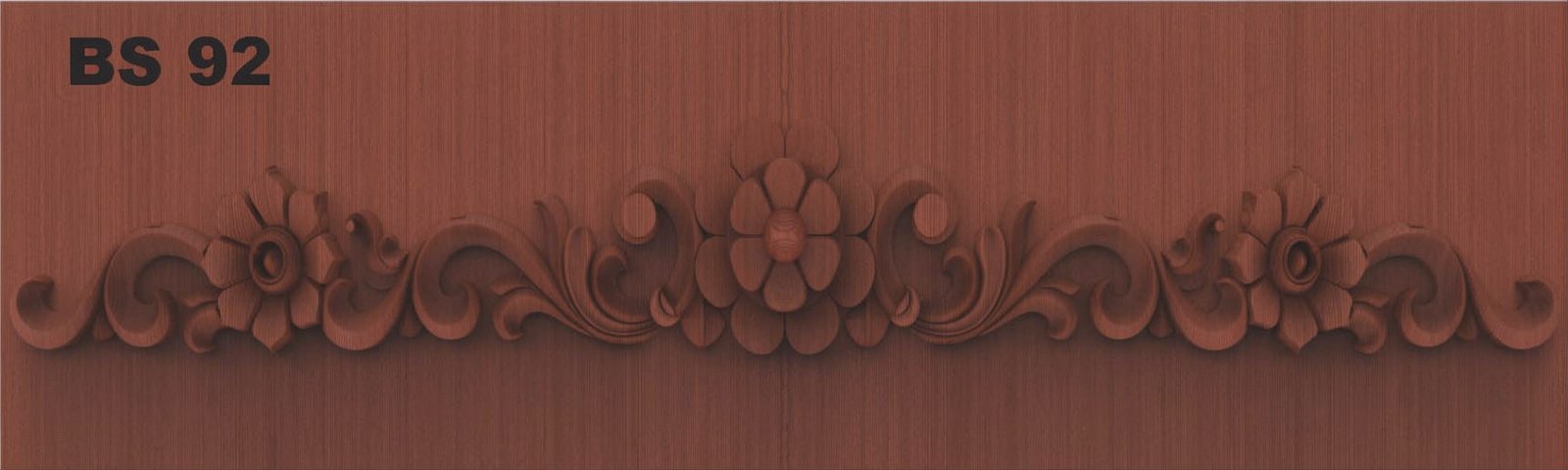 Beds & Sofa - BS-92 Floral Scrollwork Decorative Carving 3D Model